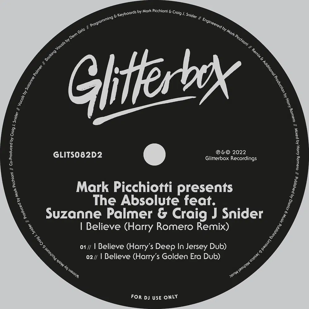 Mark Picchiotti pres The Absolute ft Suzanne Palmer “I Believe” Harry Romero / Sophie Lloyd Remixes